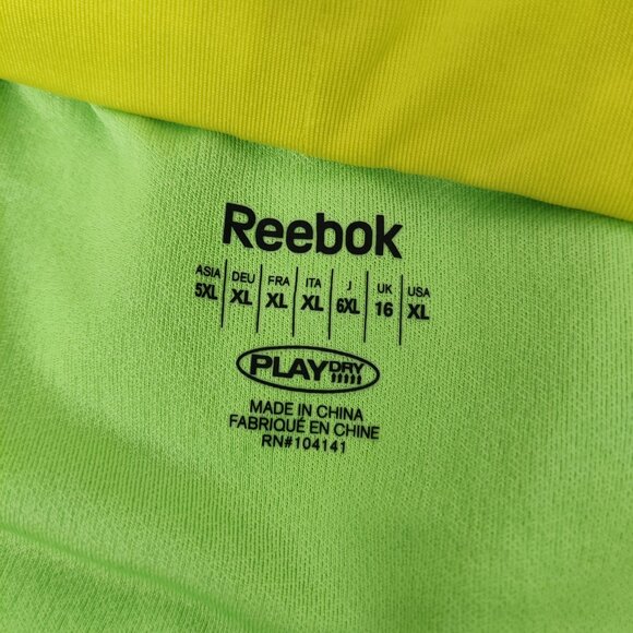 Reebok Women's Athletic Shorts Size XL Neon Yellow Running Gym Gorpcore Sporty - Picture 4 of 9